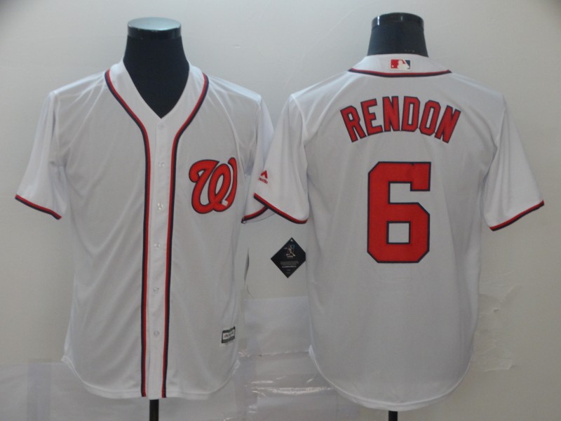Men's Washington Nationals #6 Anthony Rendon Majestic White Cool Base Stitched MLB Jersey